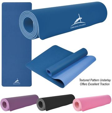 Two-Tone Double Layer Yoga Mat - 23.75 W x 71 L